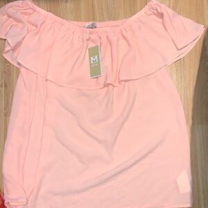 MK off the shoulder coral top Size Large